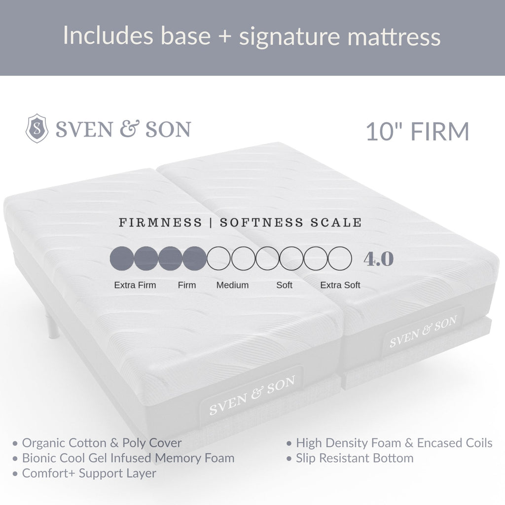 Harmony Series Adjustable Bed Frame + Choice of Mattress Bundle