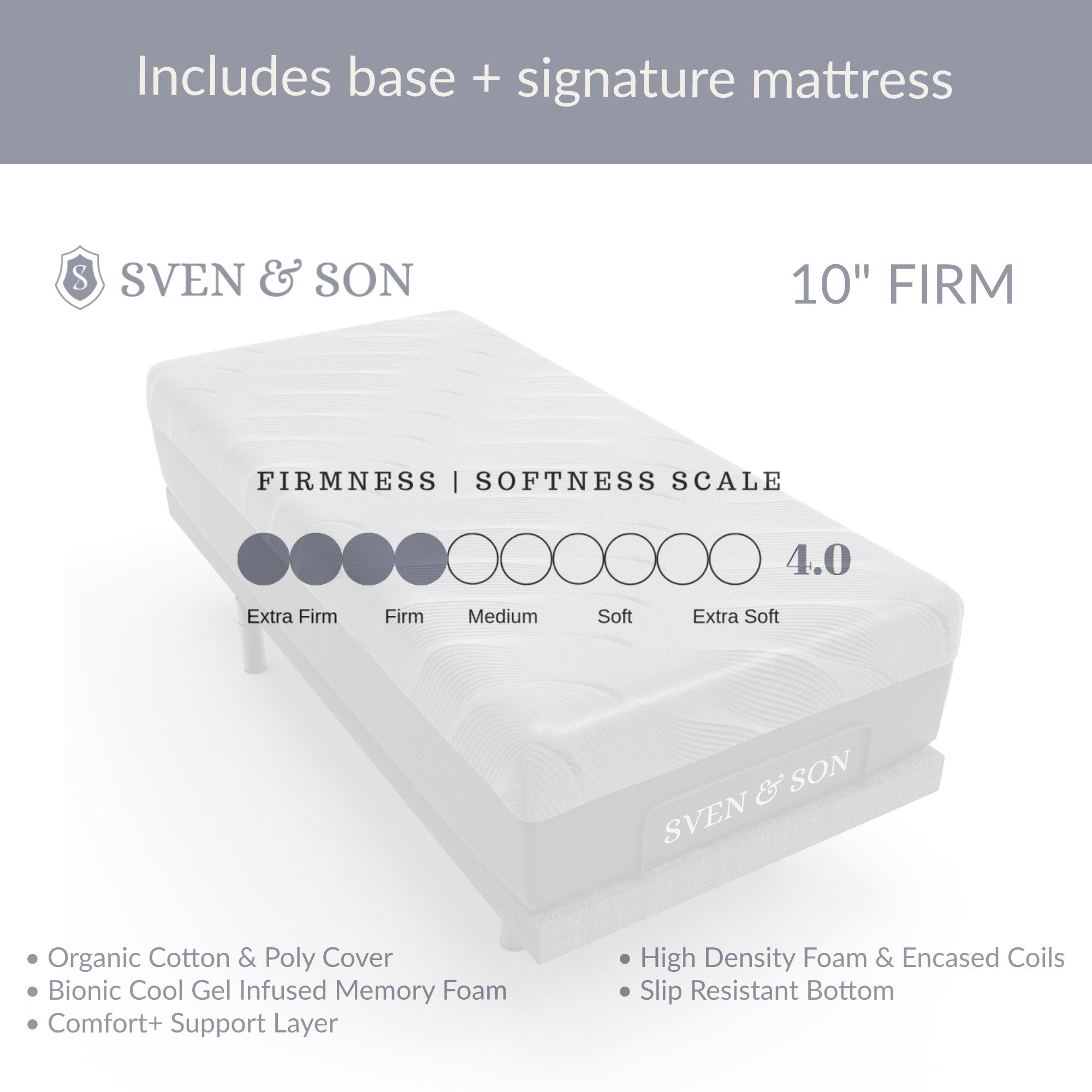 Essential Series Adjustable Bed Frame + Choice of Mattress Bundle