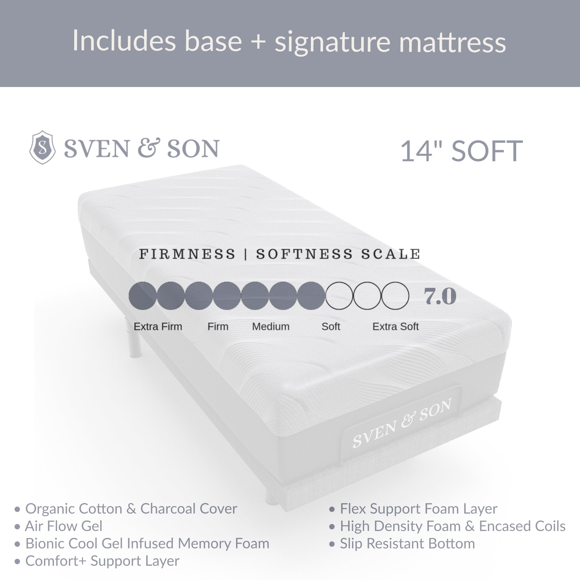 Harmony Series Adjustable Bed Frame + Choice of Mattress Bundle