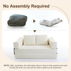 70.87 Upholstered Convertible Sleeper Sofa, Convertible Chair Floor Couch Comfy Sofa for Living Room, Bedroom, Chenille Fabric