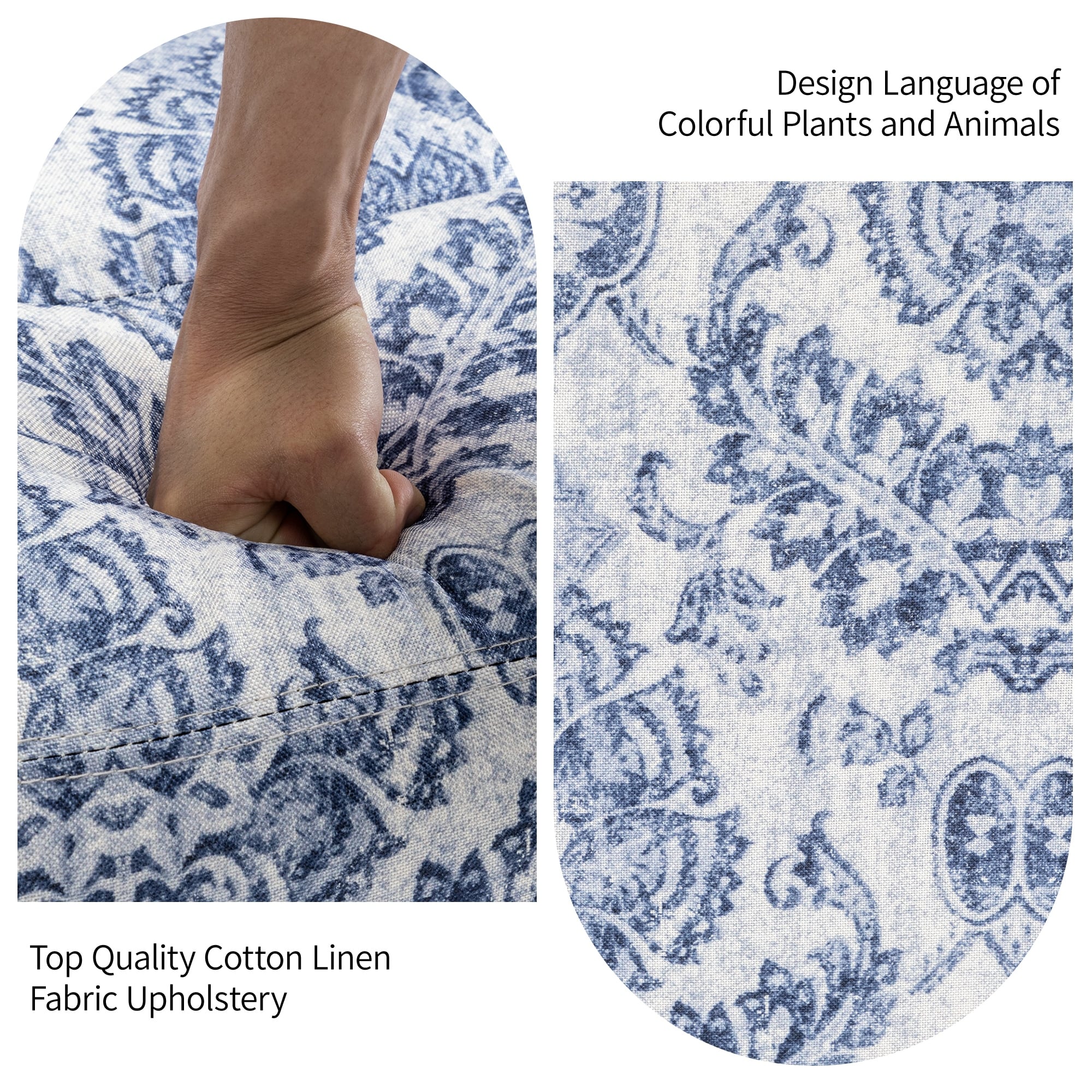 29'' W Pattern Swivel Glider Manual Push Back Recliner Chair Set of 2