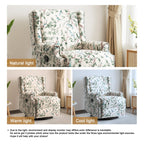 29'' W Pattern Swivel Glider Manual Push Back Recliner Chair Set of 2