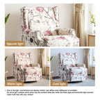 29'' W Pattern Swivel Glider Manual Push Back Recliner Chair Set of 2