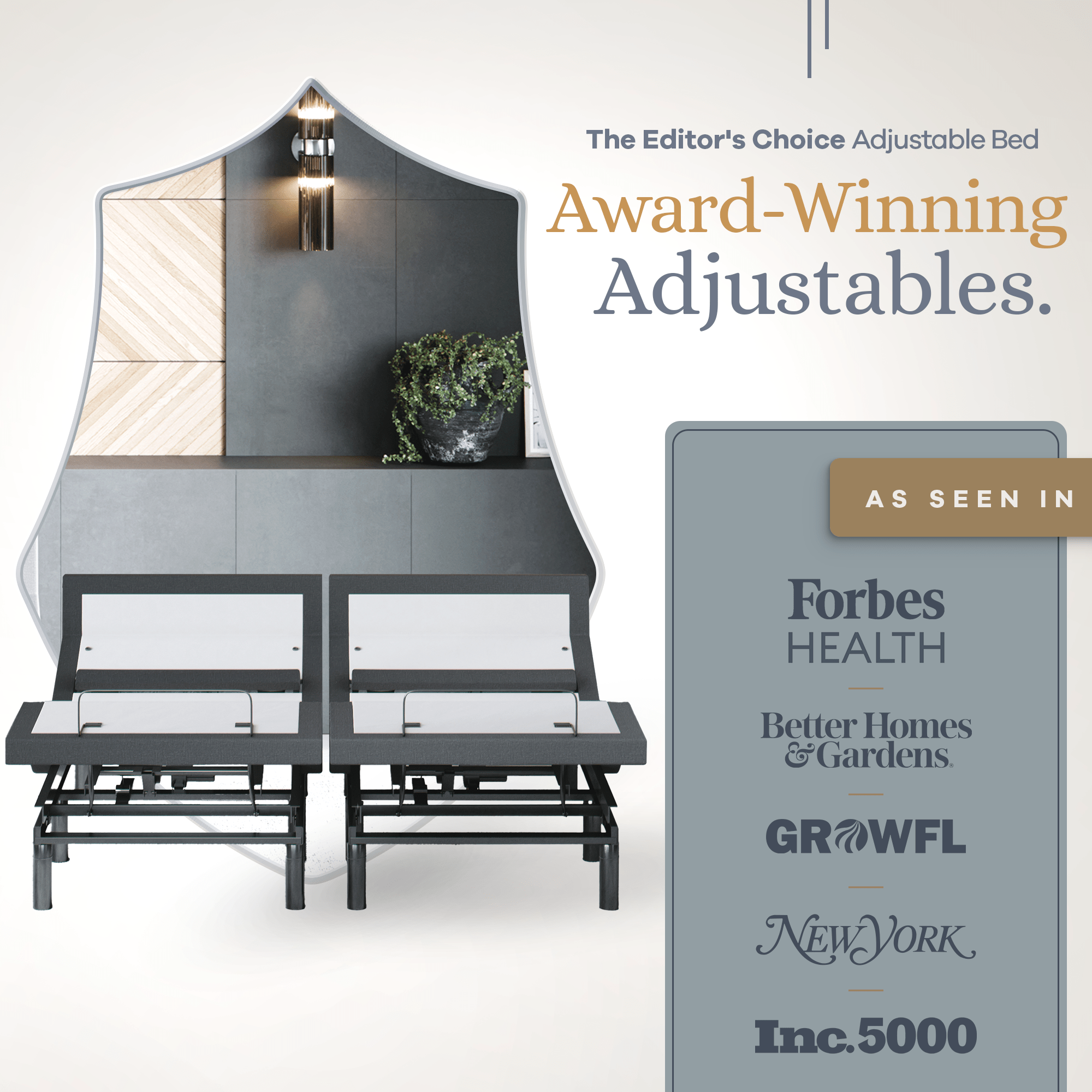 Bliss Series Adjustable Bed Frame + Choice of Mattress Bundle