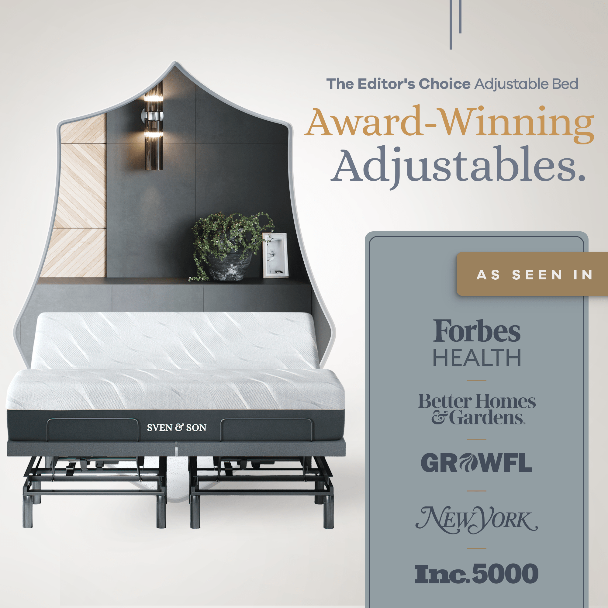 Bliss Series Adjustable Bed Frame + Choice of Mattress Bundle