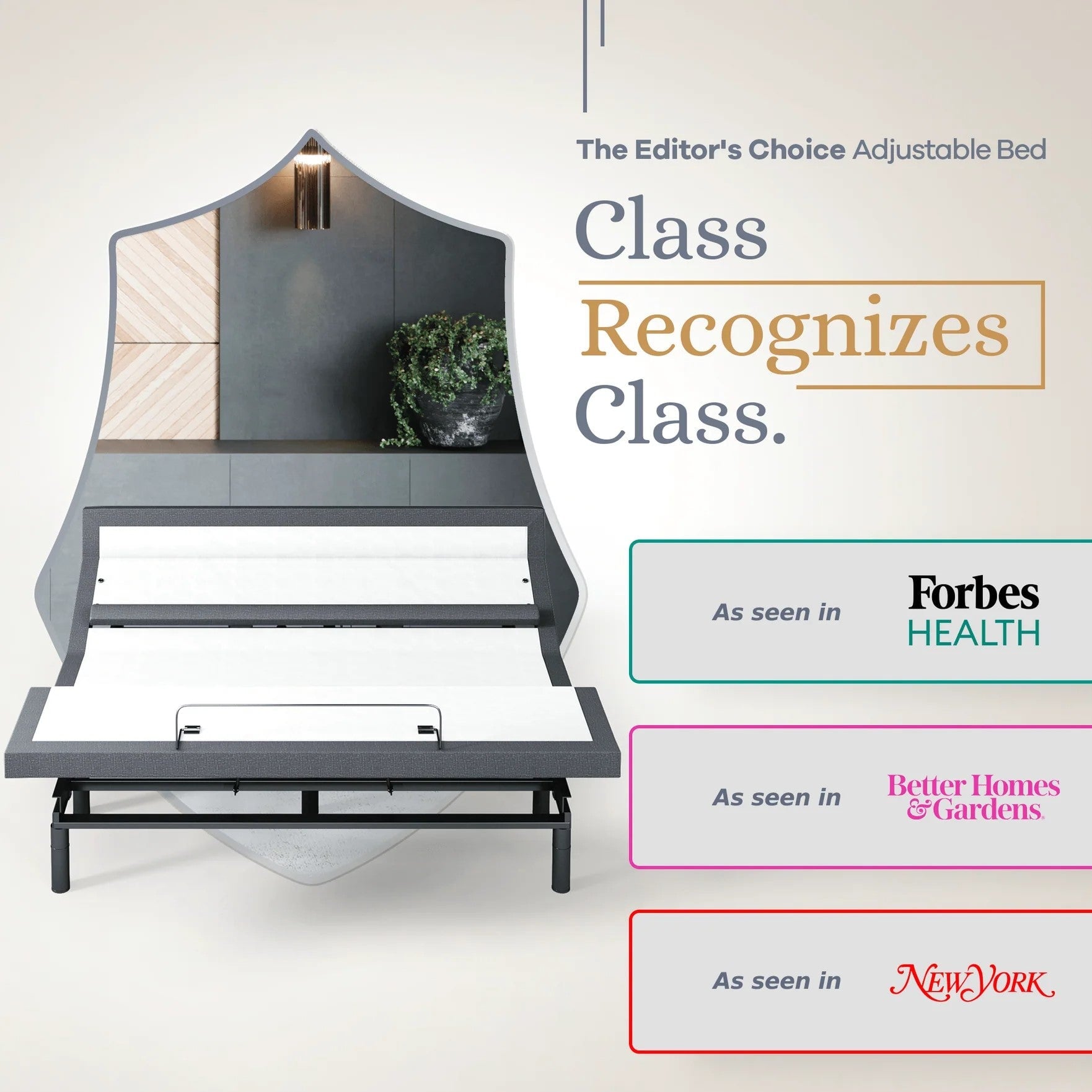 Bliss Series Adjustable Bed Frame + Choice of Mattress Bundle