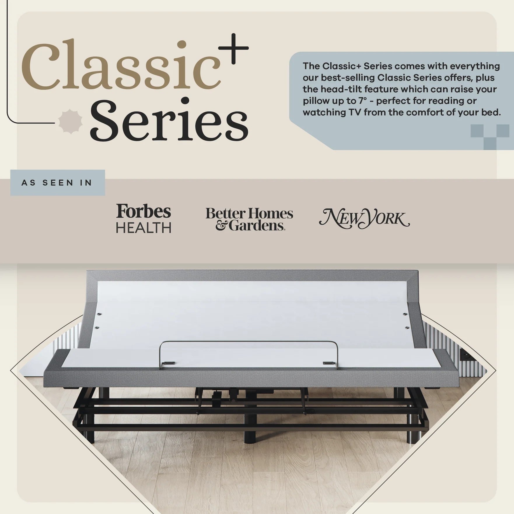 Harmony Series Adjustable Bed Frame + Choice of Mattress Bundle