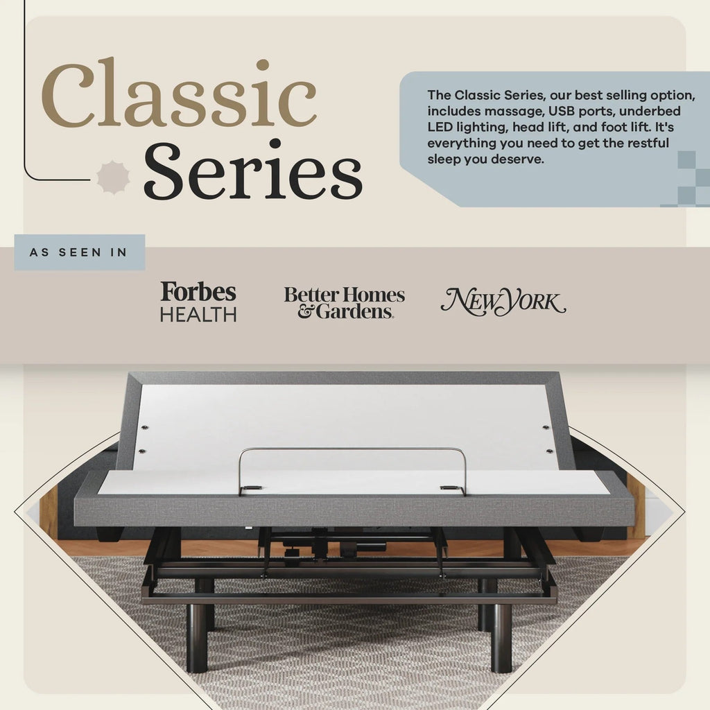 Classic Series Adjustable Bed Frame + Choice of Mattress Bundle
