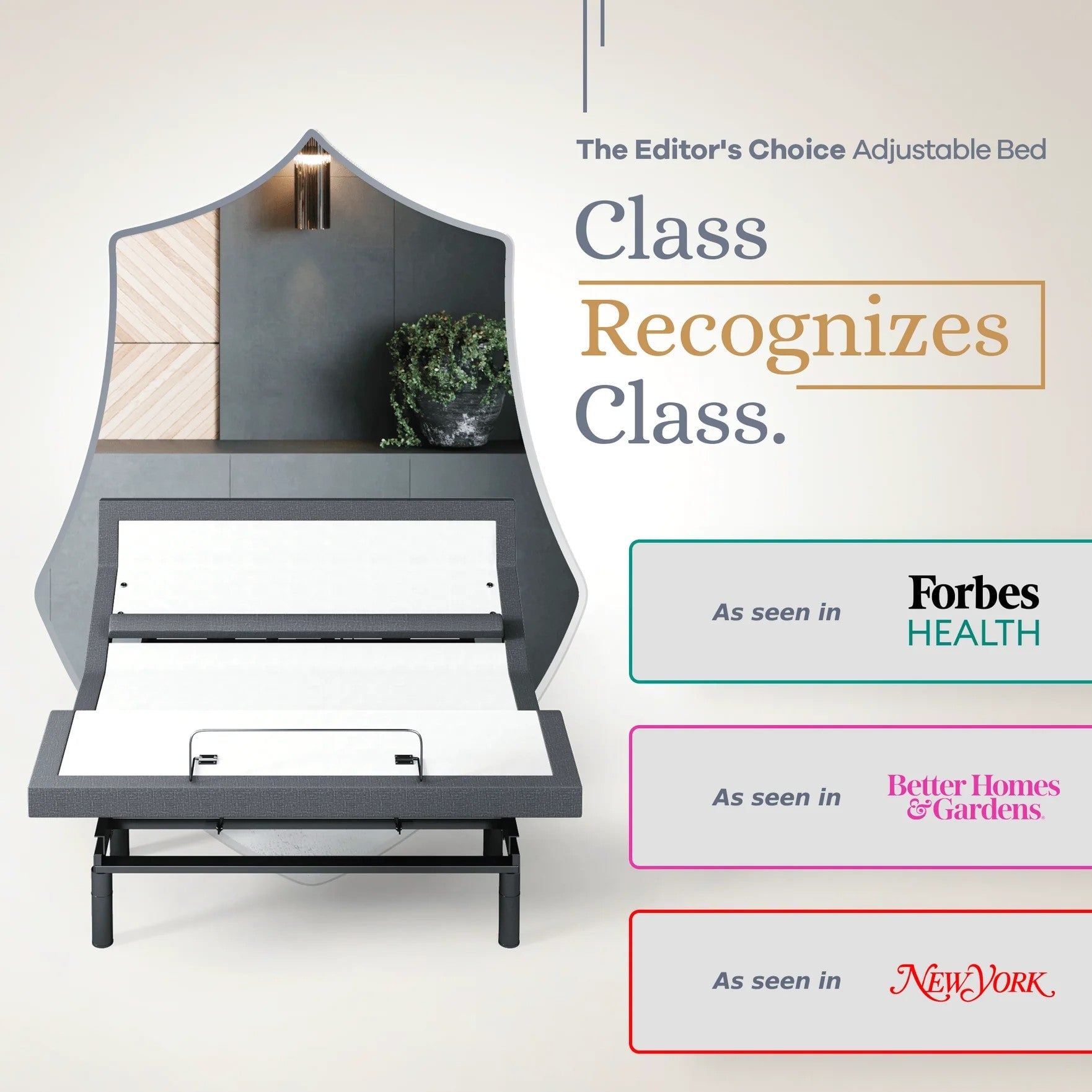 Bliss Series Adjustable Bed Frame + Choice of Mattress Bundle