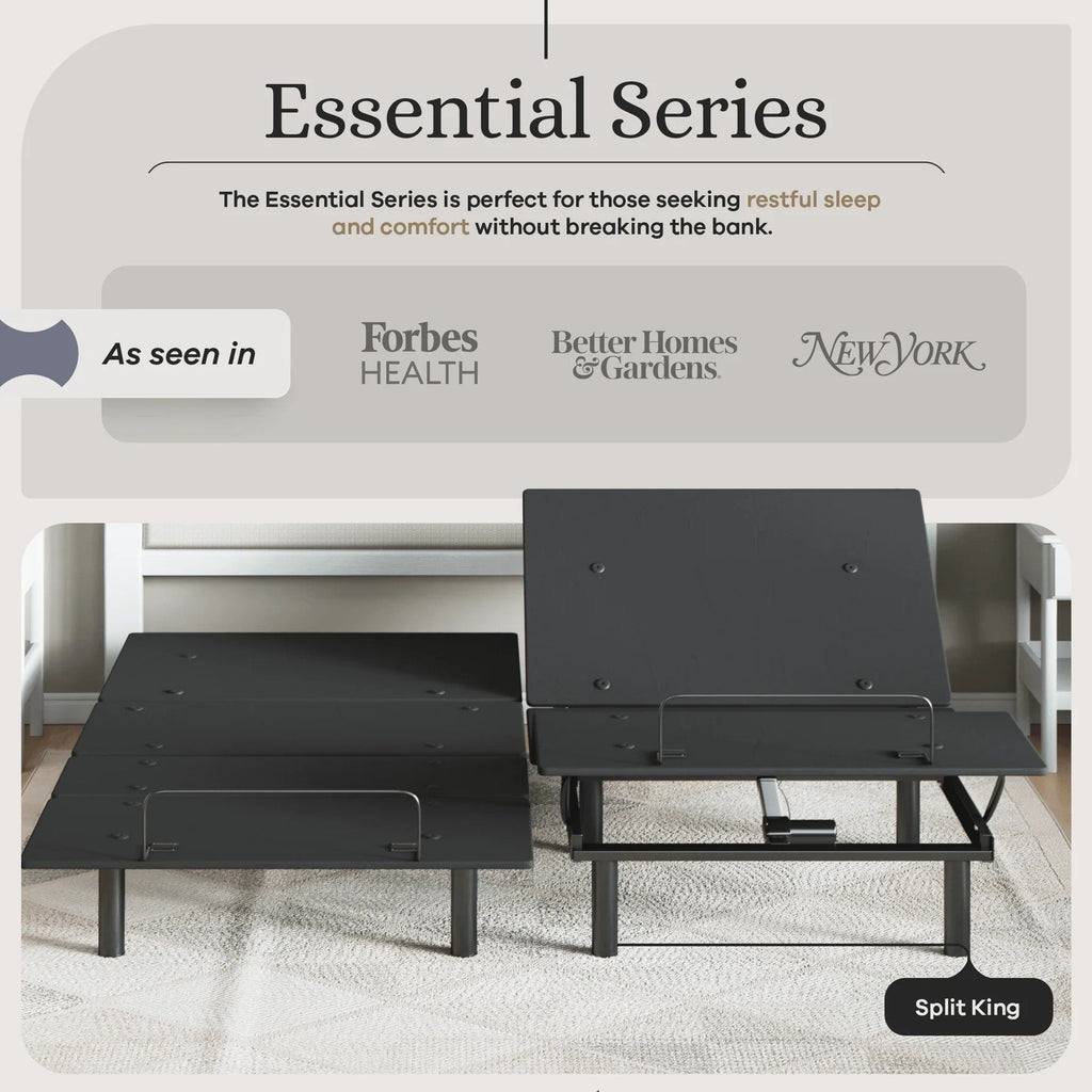 Essential Series Adjustable Bed Frame + Choice of Mattress Bundle