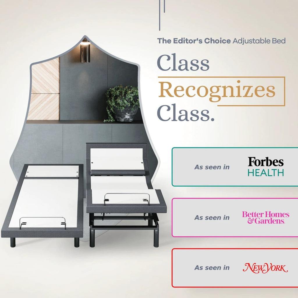 Bliss Series Adjustable Bed Frame + Choice of Mattress Bundle