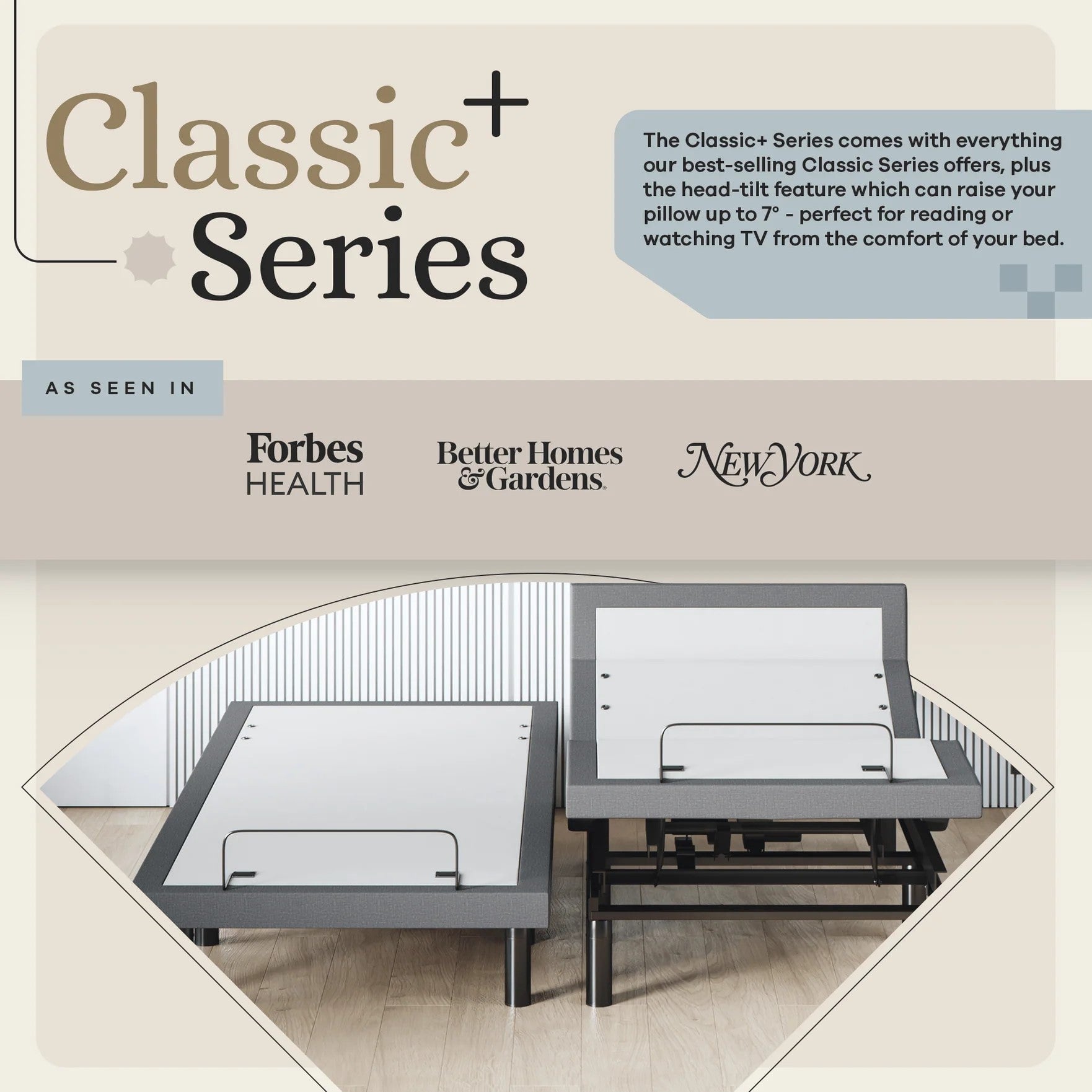 Harmony Series Adjustable Bed Frame + Choice of Mattress Bundle