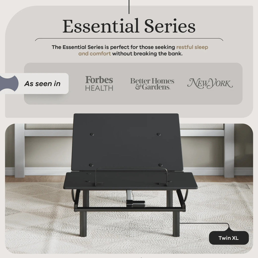 Essential Series Adjustable Bed Frame + Choice of Mattress Bundle