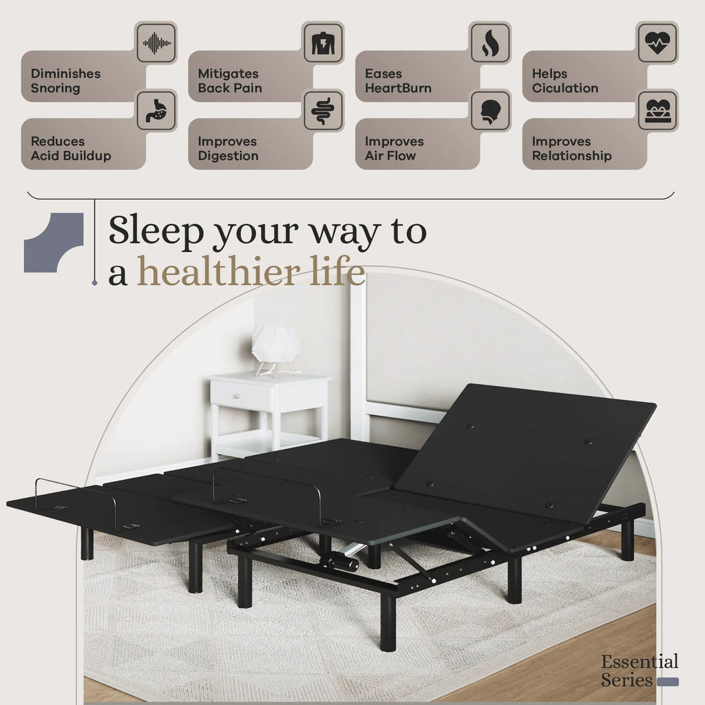 Essential Series Adjustable Bed Frame + Choice of Mattress Bundle