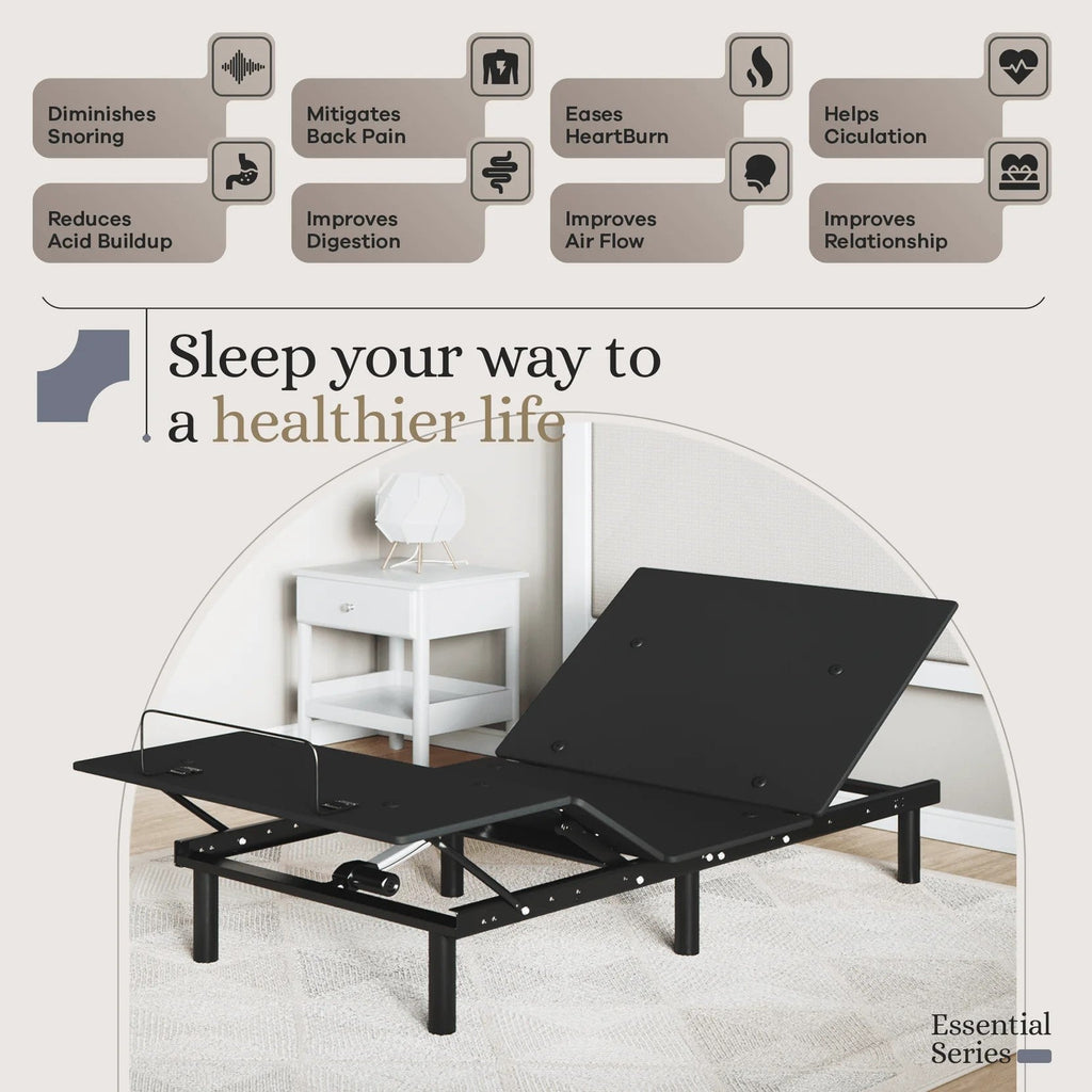 Essential Series Adjustable Bed Frame + Choice of Mattress Bundle