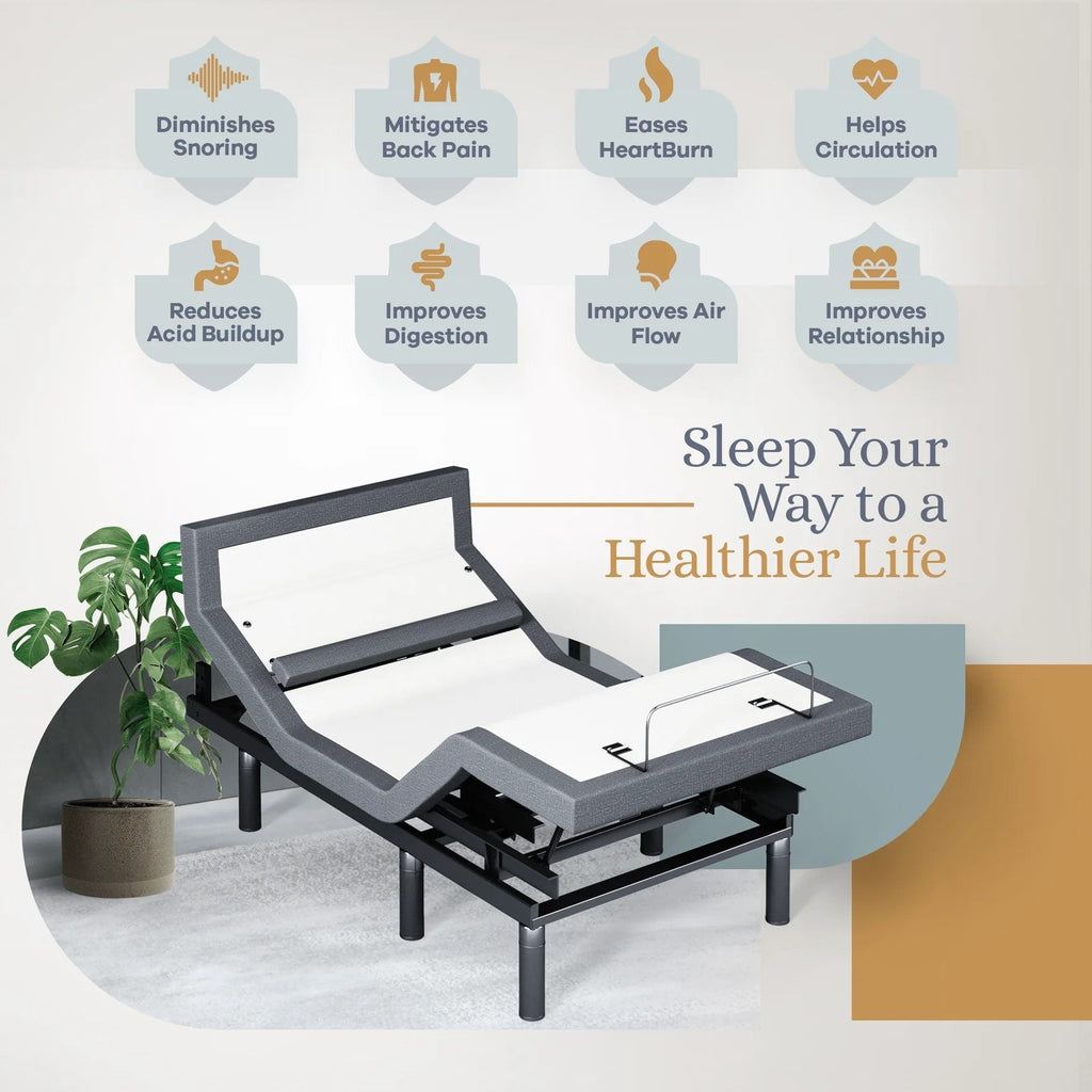 Bliss Series Adjustable Bed Frame + Choice of Mattress Bundle