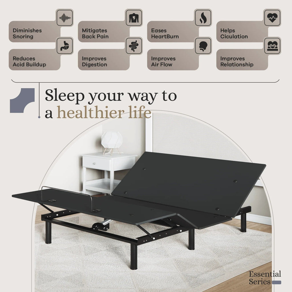 Essential Series Adjustable Bed Frame + Choice of Mattress Bundle