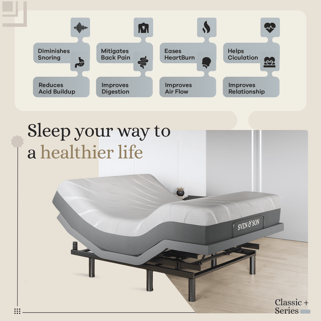 Harmony Series Adjustable Bed Frame + Choice of Mattress Bundle