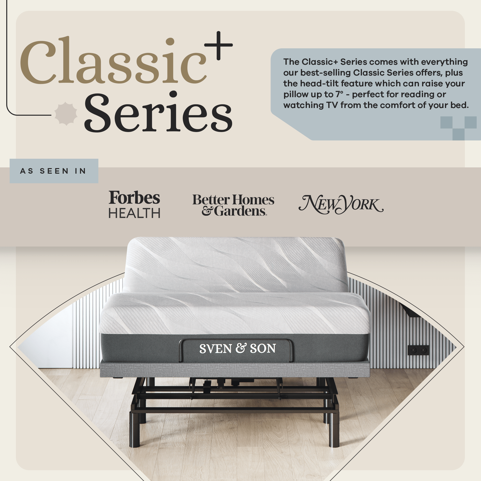 Harmony Series Adjustable Bed Frame + Choice of Mattress Bundle