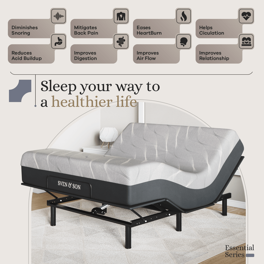 Essential Series Adjustable Bed Frame + Choice of Mattress Bundle