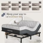 Essential Series Adjustable Bed Frame + Choice of Mattress Bundle