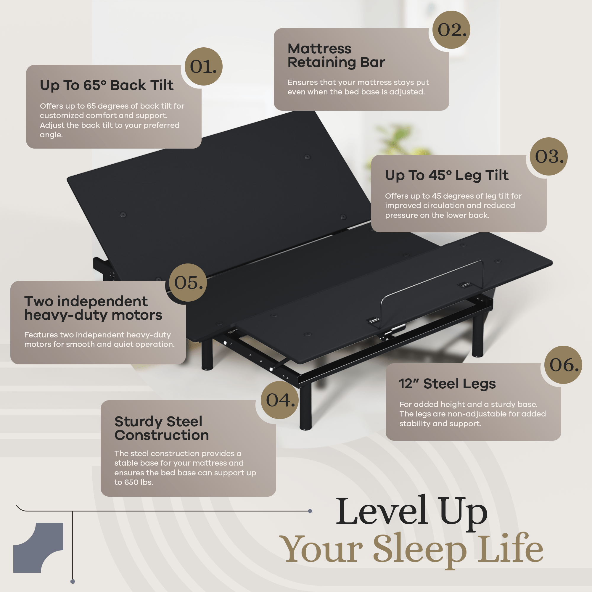 Essential Series Adjustable Bed Frame + Choice of Mattress Bundle