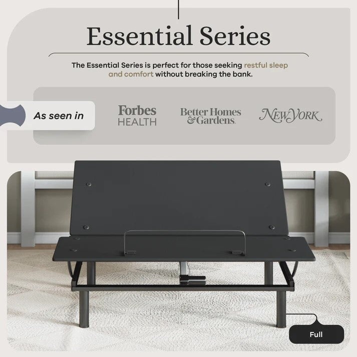 Essential Series Adjustable Bed Frame + Choice of Mattress Bundle