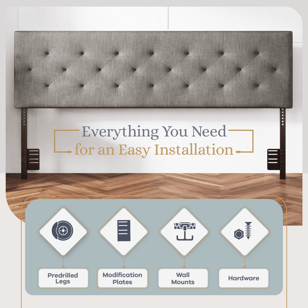 Tufted Mid-Rise Upholstered Headboard