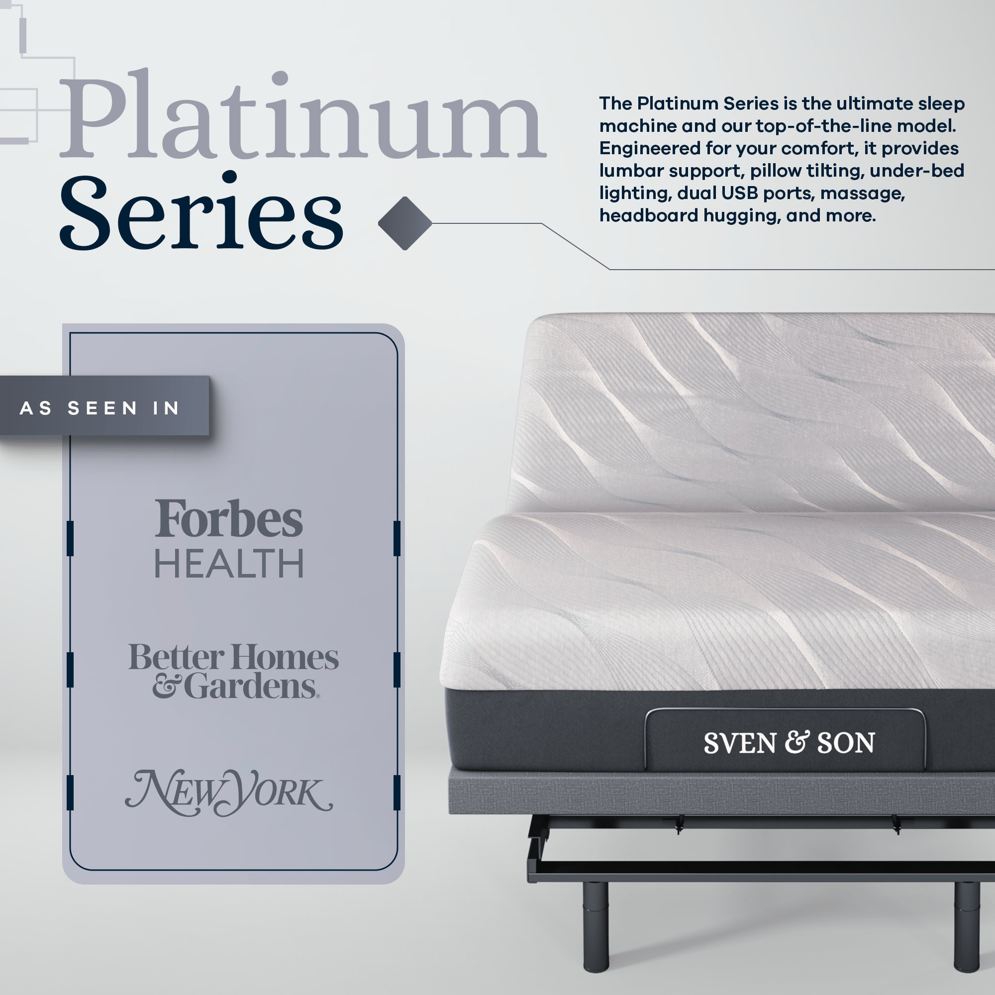 Platinum Series Adjustable Bed Frame + Choice of Mattress Bundle