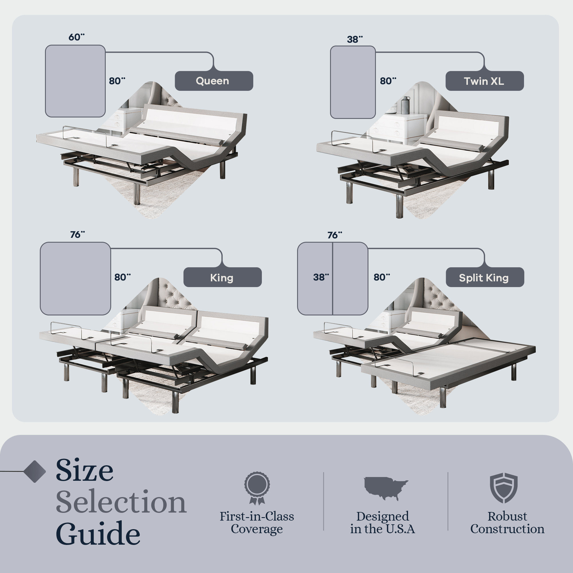 Platinum Series Adjustable Bed Frame + Choice of Mattress Bundle