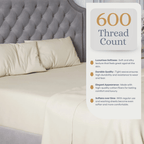Premium Italian Crafted Sateen Sheet Set, 600-Thread-Count