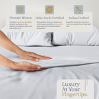 Premium Italian Crafted Percale Sheet Set, 500 Thread Count