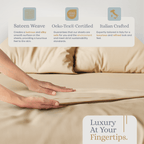 Premium Italian Crafted Sateen Sheet Set, 600-Thread-Count