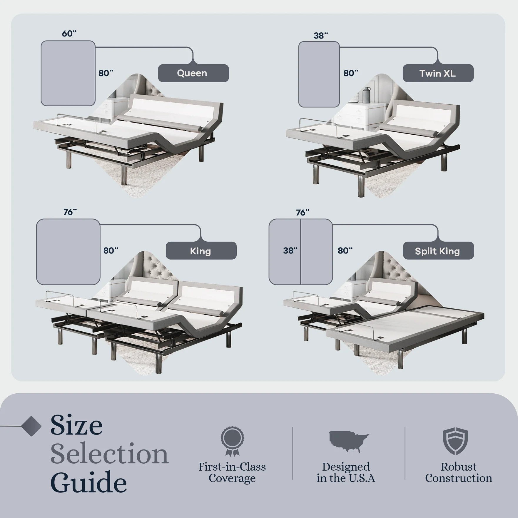Platinum Series Adjustable Bed Frame + Choice of Mattress Bundle
