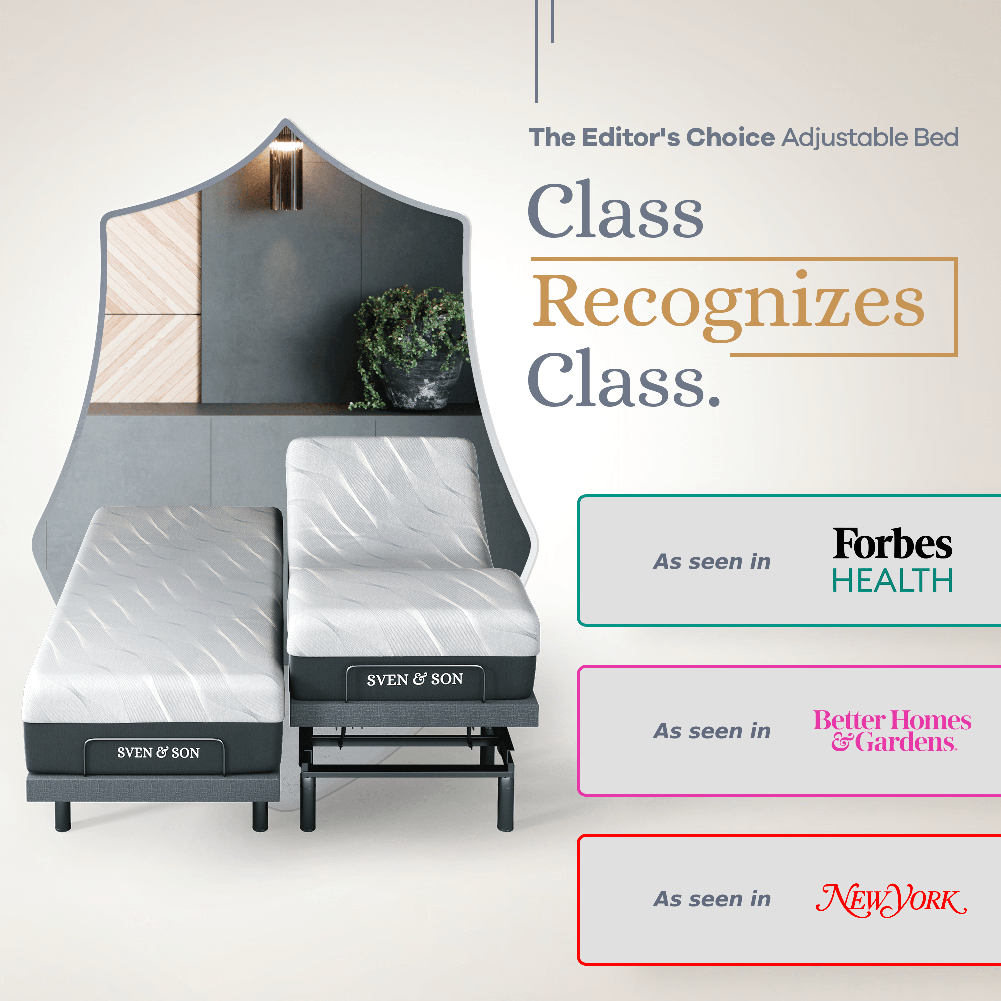 Bliss Series Adjustable Bed Frame + Choice of Mattress Bundle