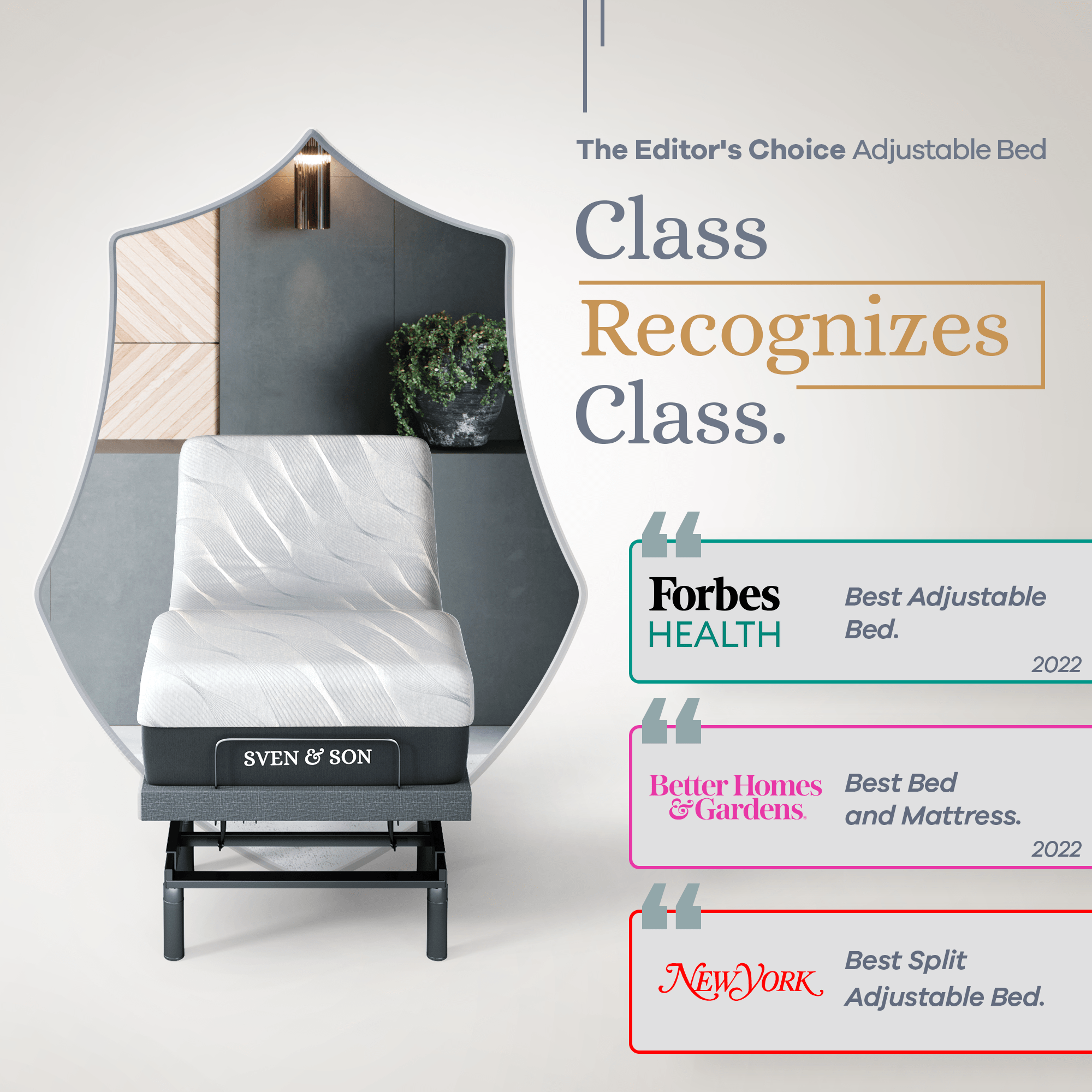 Bliss Series Adjustable Bed Frame + Choice of Mattress Bundle